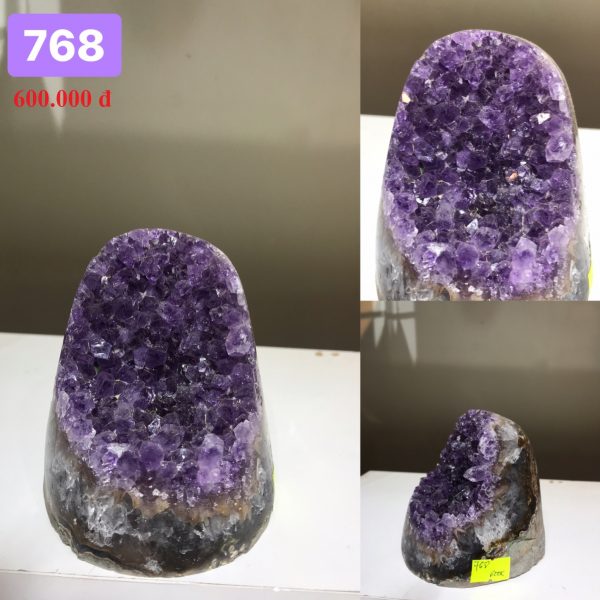 Hốc thạch anh tím nhỏ - Amethyst geode 9x7cm(MS : 768)