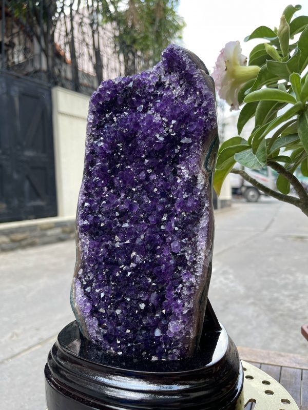 Bông thạch anh tím đậm - AMETHYST GEODE KT 31x13 CM (MS: TIM776)