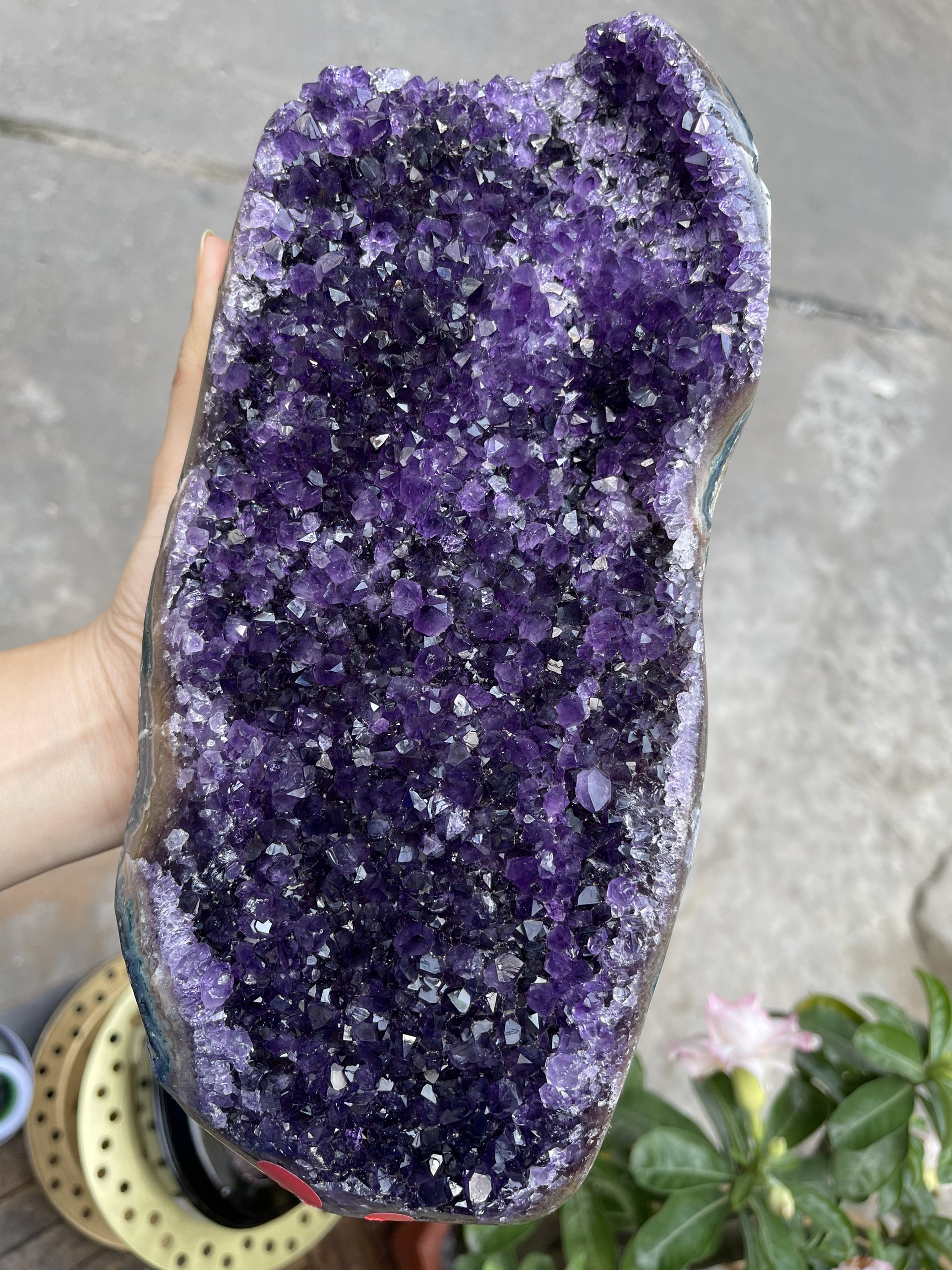 Bông thạch anh tím đậm - AMETHYST GEODE KT 31x13 CM (MS: TIM776)