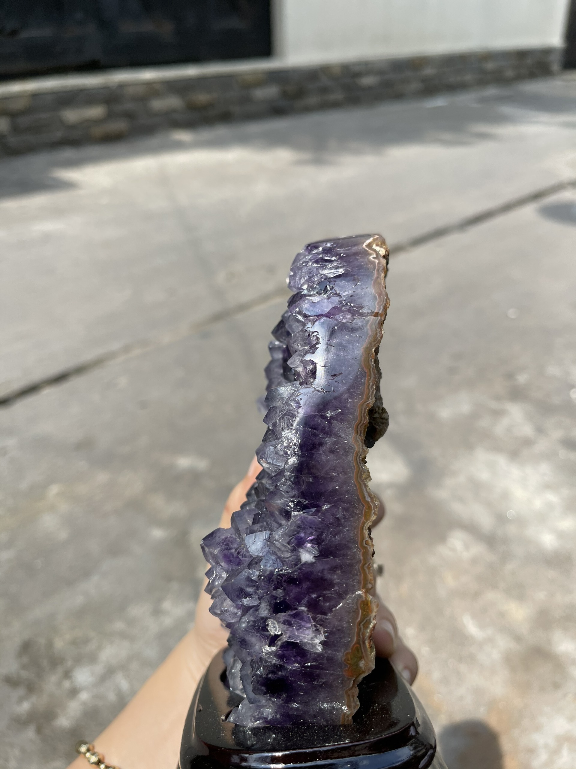 Bông thạch anh tím đậm - AMETHYST GEODE KT 19x14.5 CM (MS: TIM777)