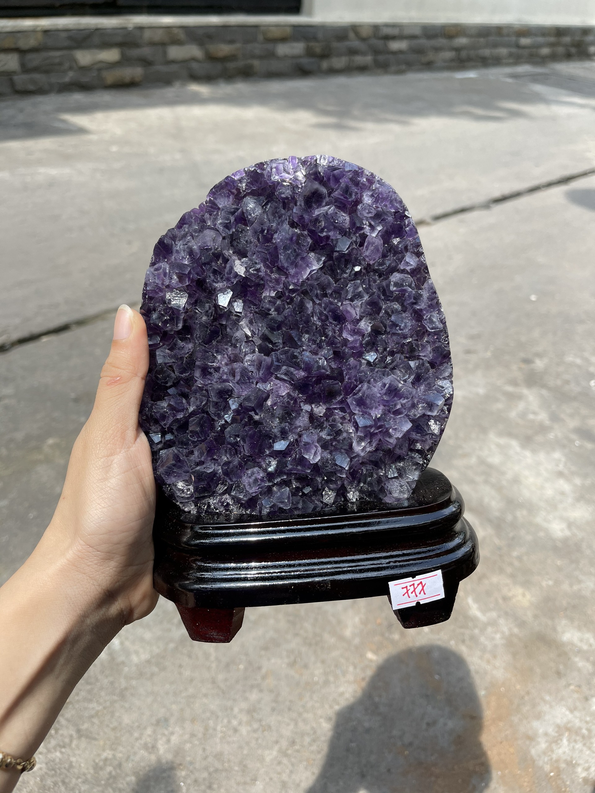 Bông thạch anh tím đậm - AMETHYST GEODE KT 19x14.5 CM (MS: TIM777)