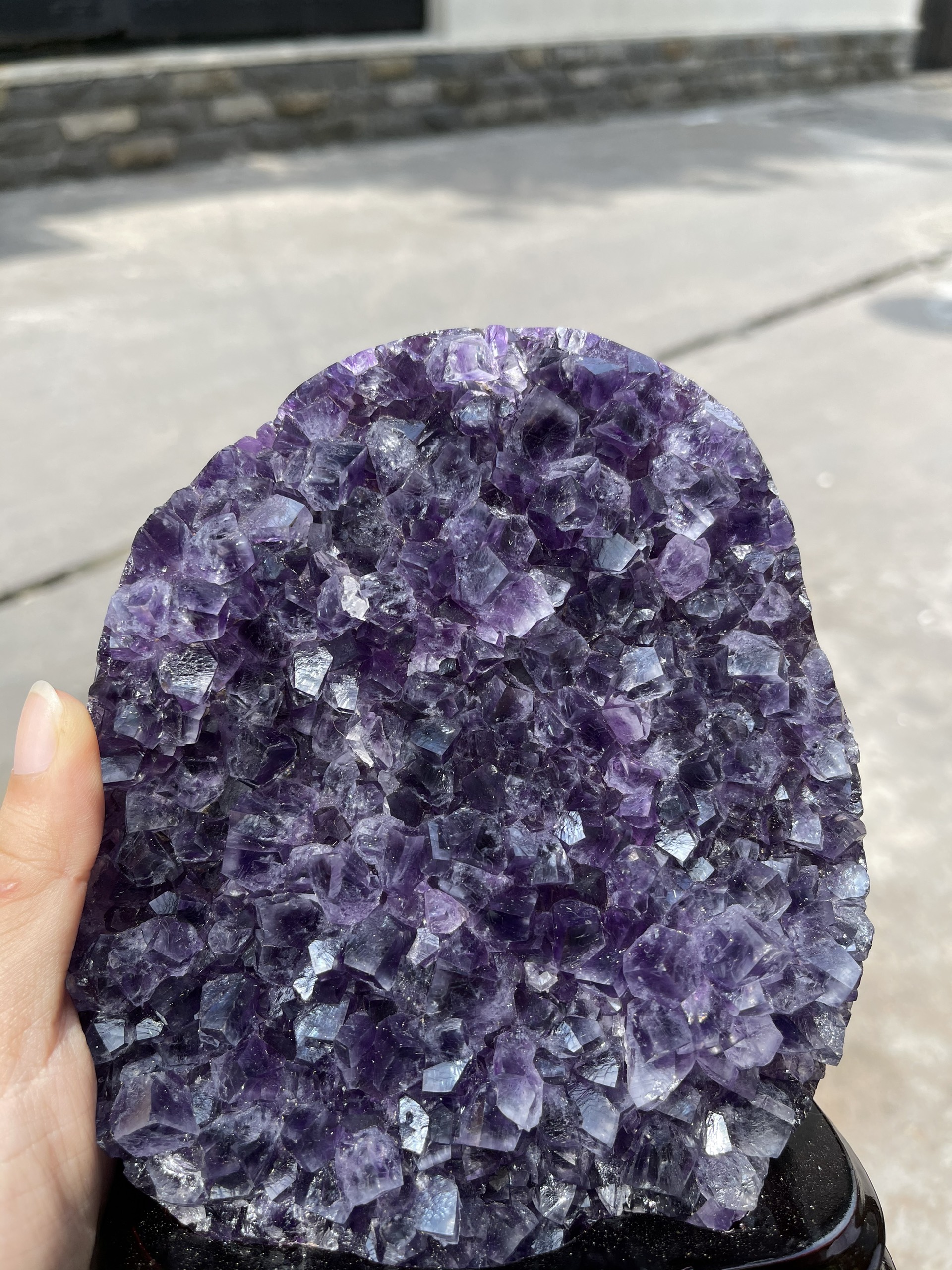 Bông thạch anh tím đậm - AMETHYST GEODE KT 19x14.5 CM (MS: TIM777)