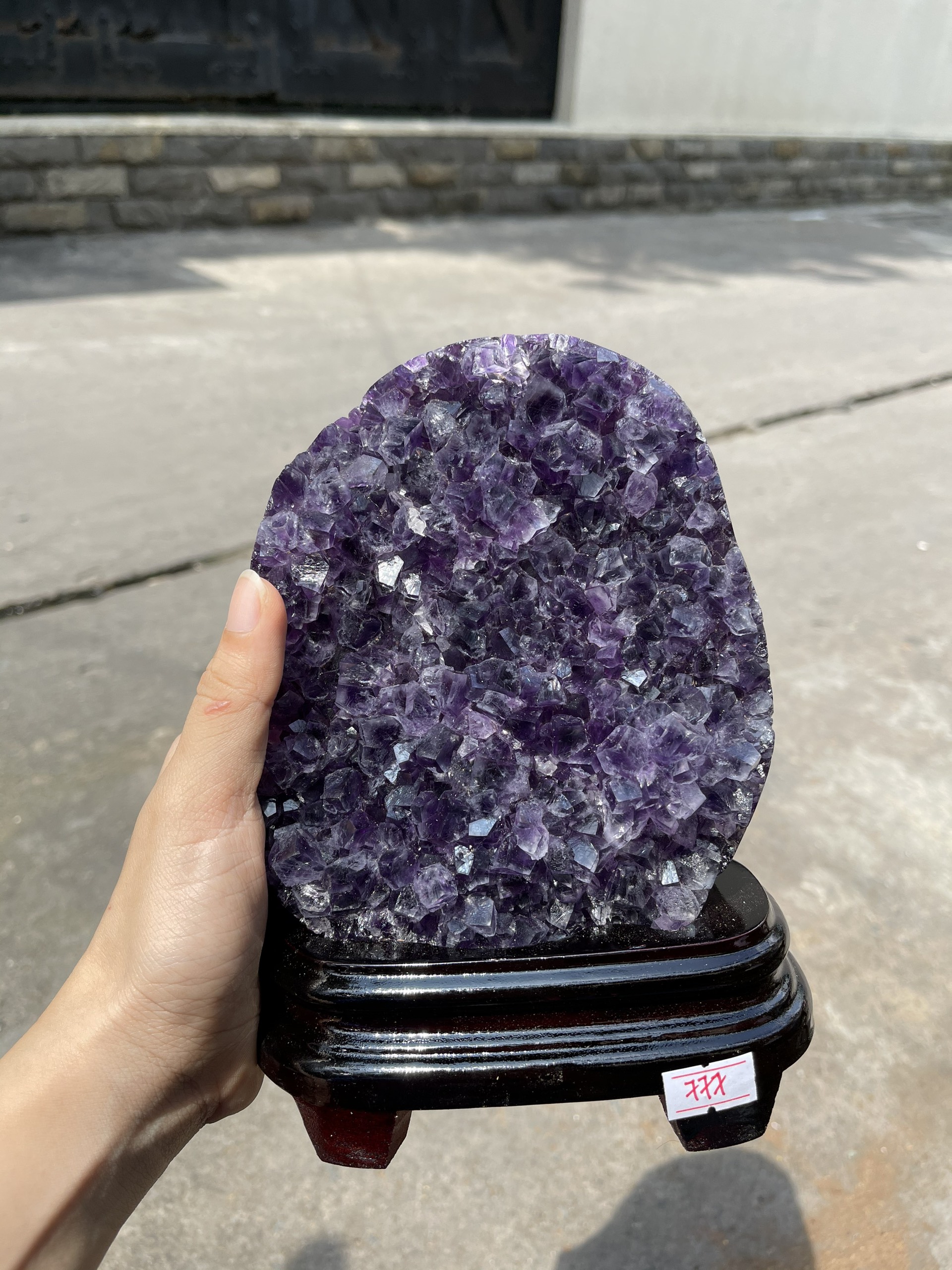 Bông thạch anh tím đậm - AMETHYST GEODE KT 19x14.5 CM (MS: TIM777)