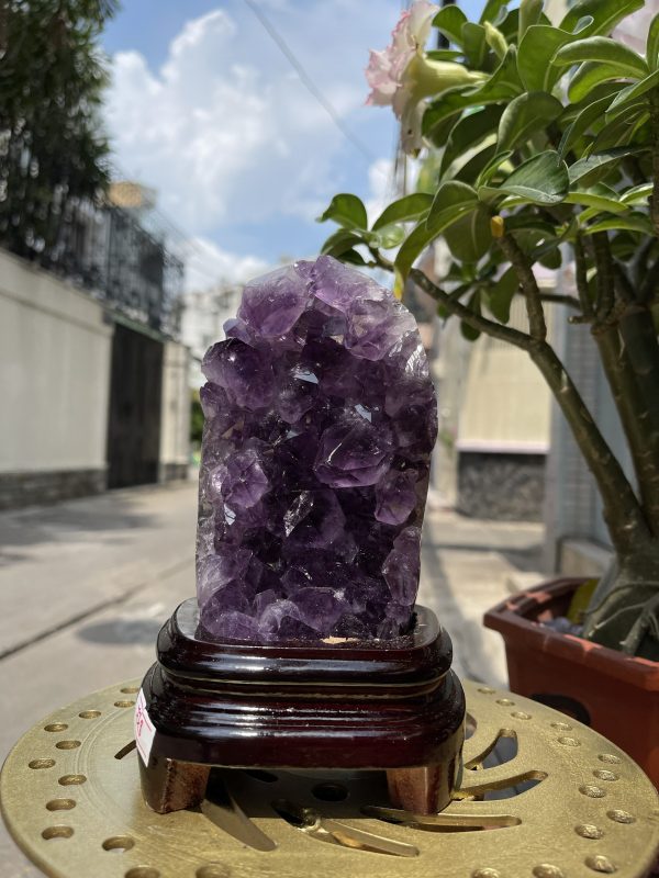 Bông thạch anh tím đậm - AMETHYST GEODE KT 18.5x9 CM (MS: TIM778)