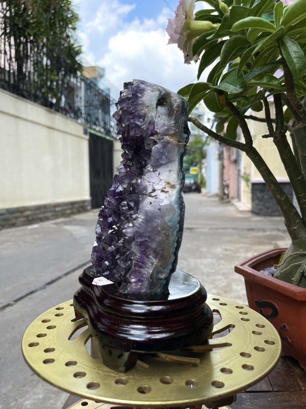 Bông thạch anh tím đậm - AMETHYST GEODE KT 22x12 CM (MS: TIM781)