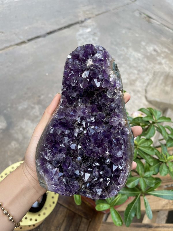 Bông thạch anh tím đậm - AMETHYST GEODE KT 22x12 CM (MS: TIM781)