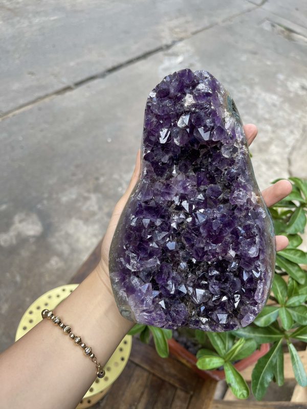 Bông thạch anh tím đậm - AMETHYST GEODE KT 22x12 CM (MS: TIM781)