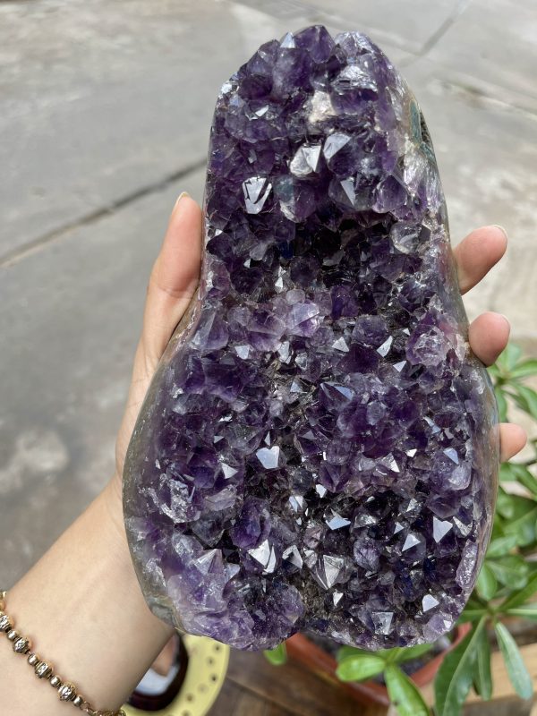 Bông thạch anh tím đậm - AMETHYST GEODE KT 22x12 CM (MS: TIM781)