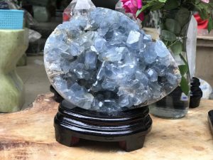 Miếng đá Celestine - Celestite Crystal Cluster KT 22X14cm , 3.248kg (CLT02)