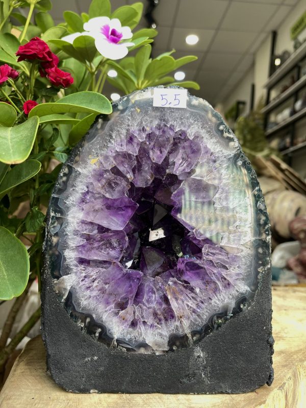 Hốc thạch anh tím, amethyst geode