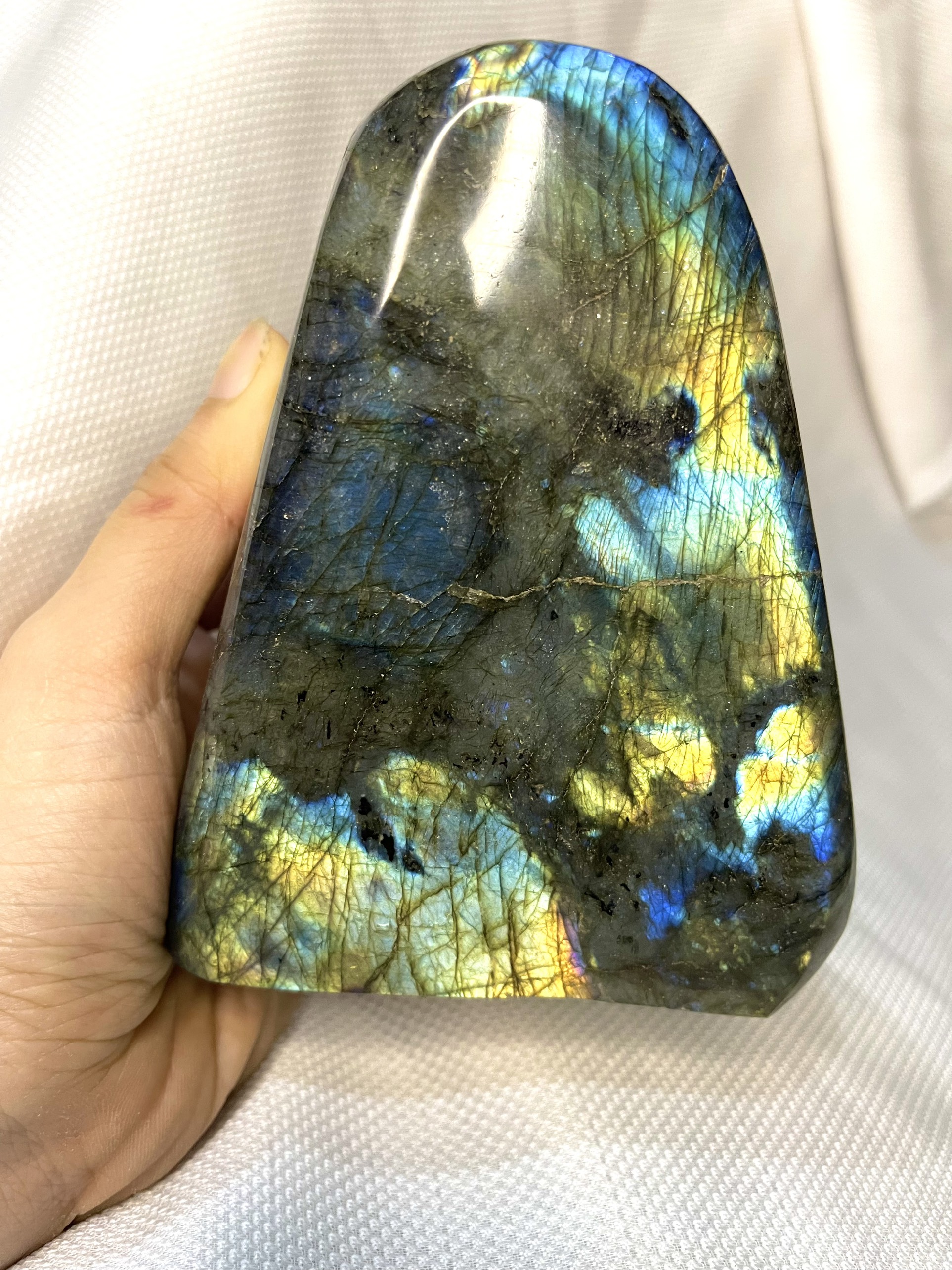 ĐÁ XÀ CỪ Labradorite – KT 12 x 10.4 cm, KL 1059g (XC83) 