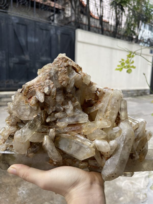 CỤM TINH THỂ THẠCH ANH KHÓI VÀNG - Smoky citrine quartz