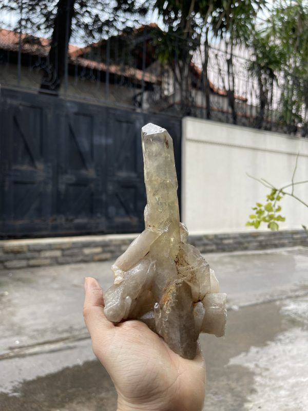 CỤM TINH THỂ THẠCH ANH KHÓI VÀNG - Smoky citrine quartz