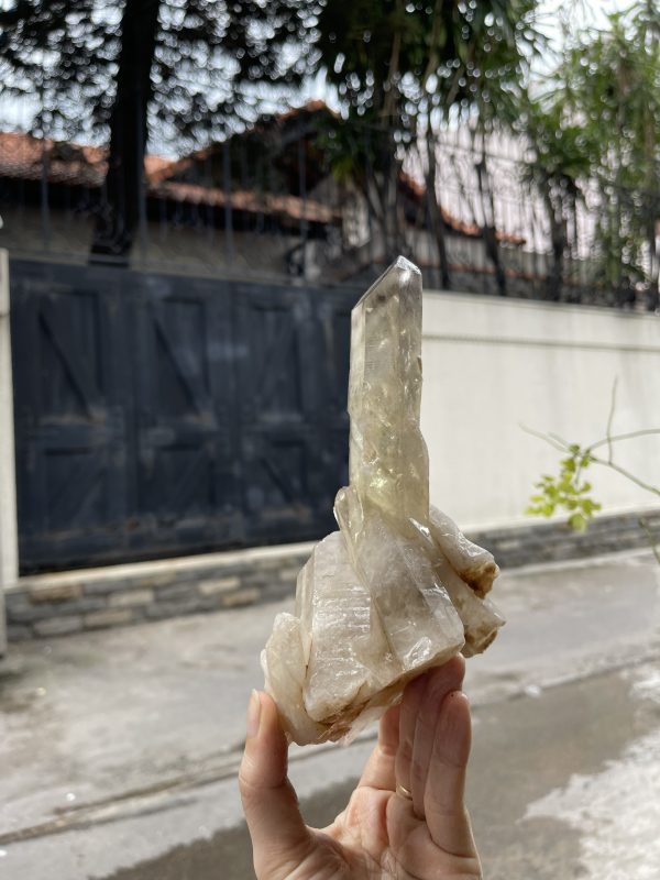 CỤM TINH THỂ THẠCH ANH KHÓI VÀNG - Smoky citrine quartz