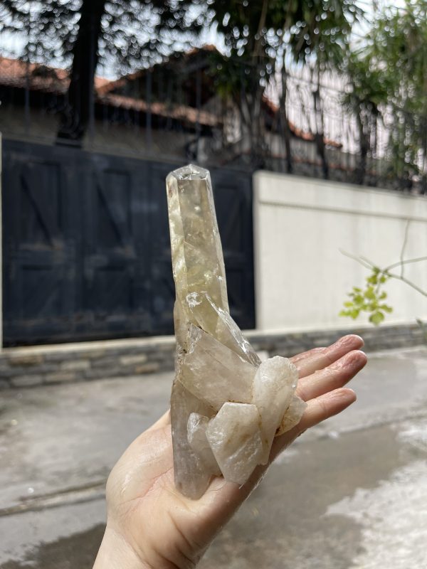 CỤM TINH THỂ THẠCH ANH KHÓI VÀNG - Smoky citrine quartz