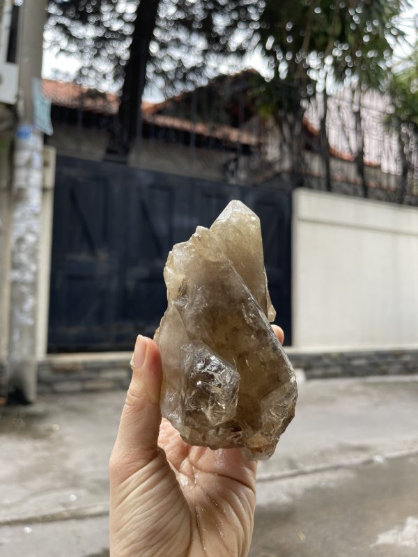 CỤM TINH THỂ THẠCH ANH KHÓI VÀNG - Smoky citrine quartz