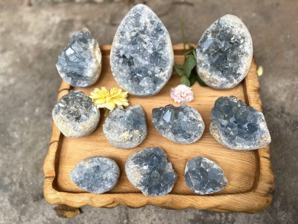 Hốc celestine - Celestine geode - Đá thanh tẩy, tarot, sưu tầm