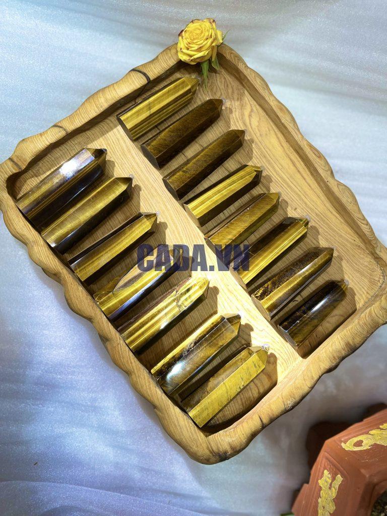 Trụ đá Mắt Hổ - Tiger Eye Point - Trụ đá thanh tẩy, tarot, sưu tầm