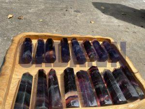 Trụ đá Fluorite nhiều màu - Rainbow Fluorite Point