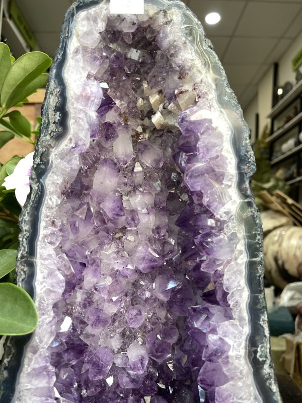 HỐC THẠCH ANH TÍM – AMETHYST GEODE – KT : 40X18 CM, KL:13.9KG (T91)