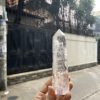 Trụ Thạch Anh Trắng trong – Clear Quartz Point, KT: 13.5×3.5 CM, KL: 0.215 KG (TTT151)