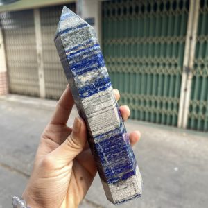 Trụ đá Thiên Thanh - Lapis Lazuli, KT: 19.5x4.5 CM, KL: 0.59 KG (TL09)