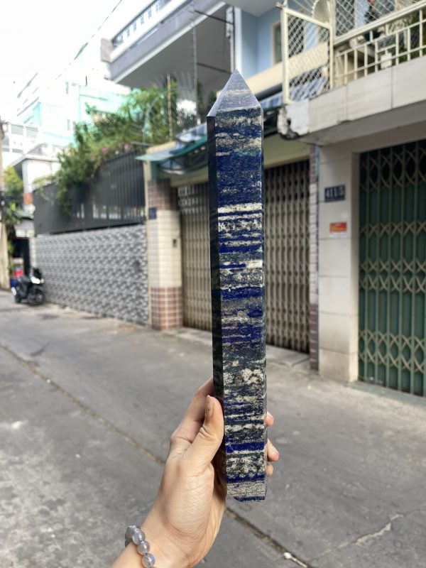 Trụ đá Thiên Thanh - Lapis Lazuli, KT: 32.5x5 CM, KL: 1.075 KG (TL10)