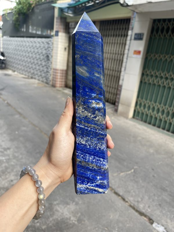 Trụ đá Thiên Thanh - Lapis Lazuli, KT: 27x5 CM, KL: 1 KG (TL13)