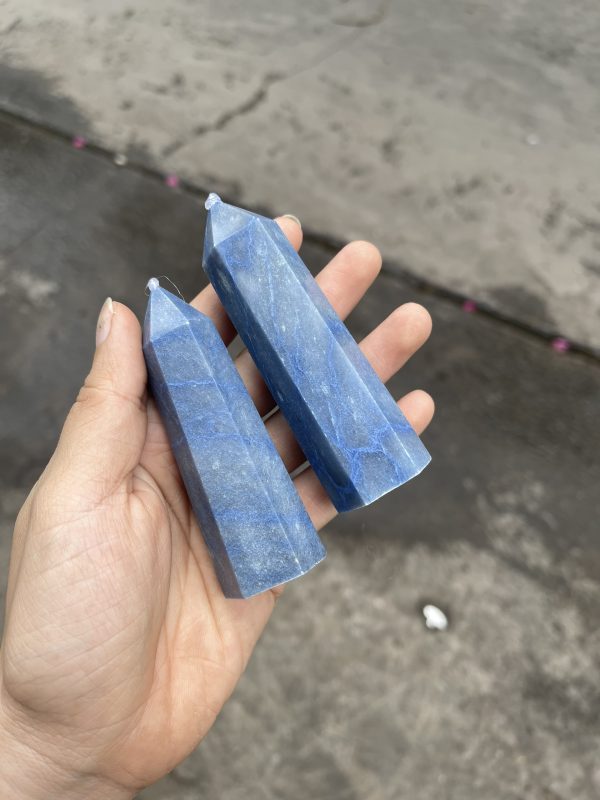 Blue Aventurine Point - Trụ đá Aventurine xanh dương