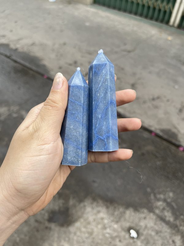 Blue Aventurine Point - Trụ đá Aventurine xanh dương