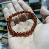 Vòng tay đá Ngọc Hồng Lựu (Garnet) trong , hạt 7 mm – loại vòng đơn