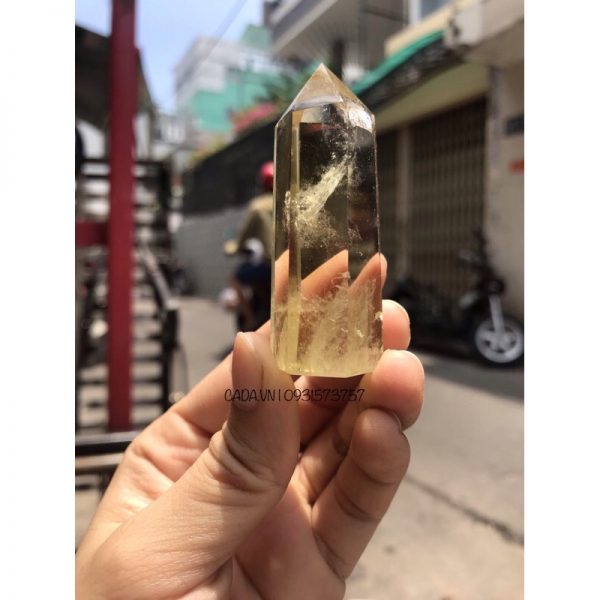 Trụ Thạch Anh Vàng - Citrine Point (cao 5.5-7CM)