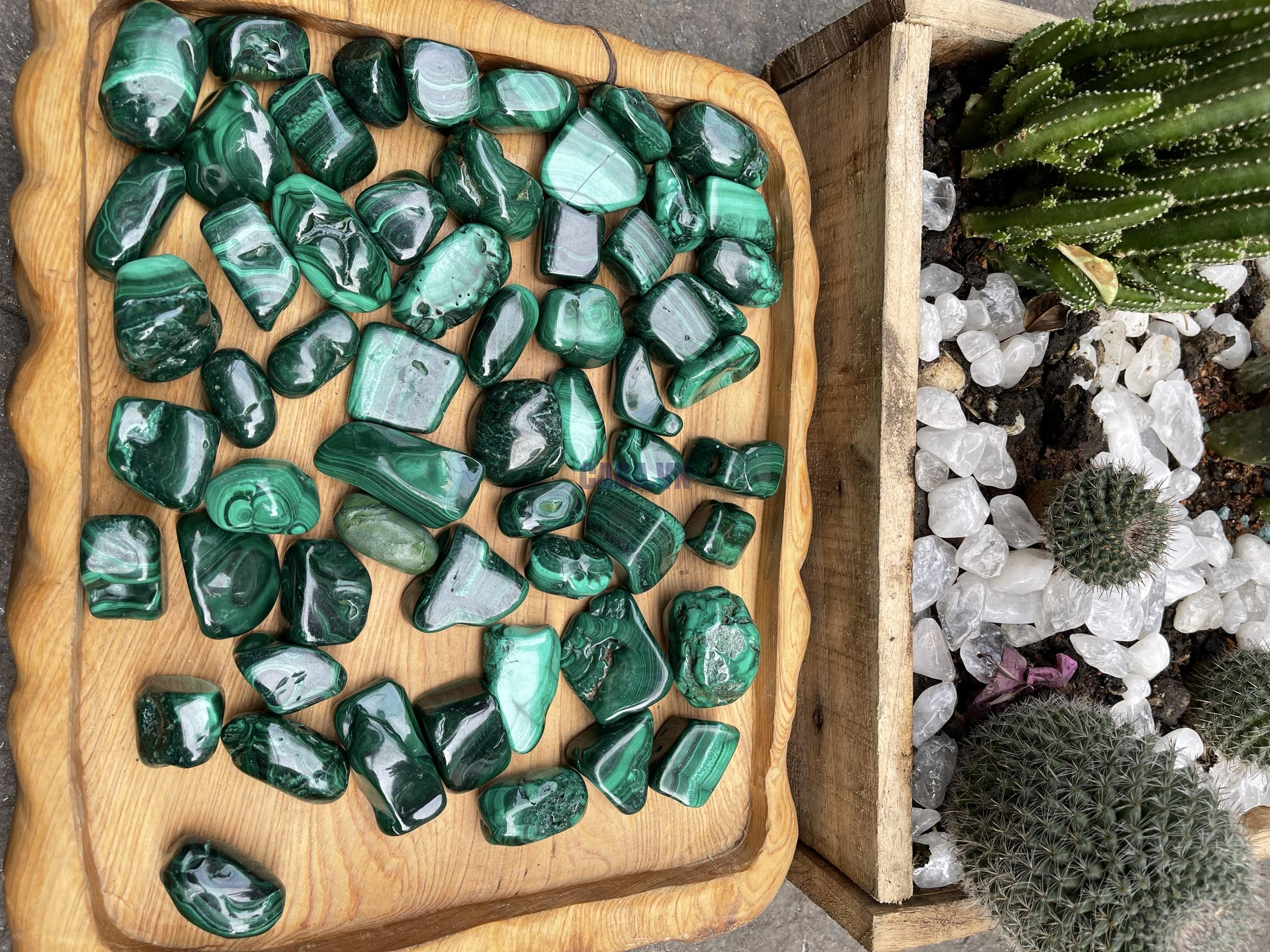 Tumbled Malachite – Đá Lông Công