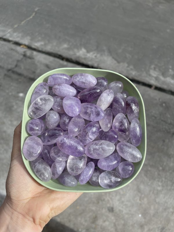 Amethyst Tumbled - Thạch Anh Tím trong dạng sỏi | Đá thanh tẩy, sưu tầm