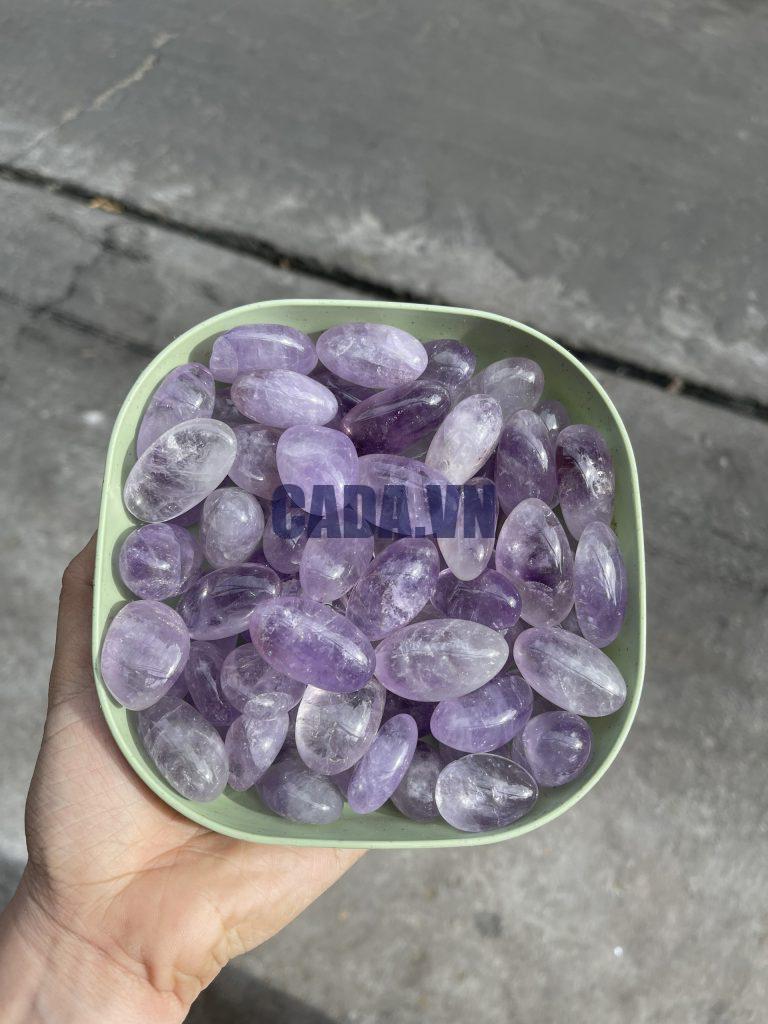 Amethyst Tumbled - Thạch Anh Tím trong dạng sỏi | Đá thanh tẩy, sưu tầm