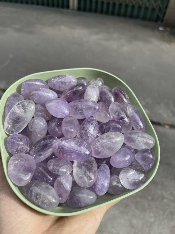 Amethyst Tumbled - Thạch Anh Tím trong dạng sỏi | Đá thanh tẩy, sưu tầm