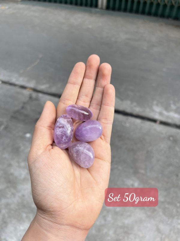 Amethyst Tumbled - Thạch Anh Tím trong dạng sỏi | Đá thanh tẩy, sưu tầm