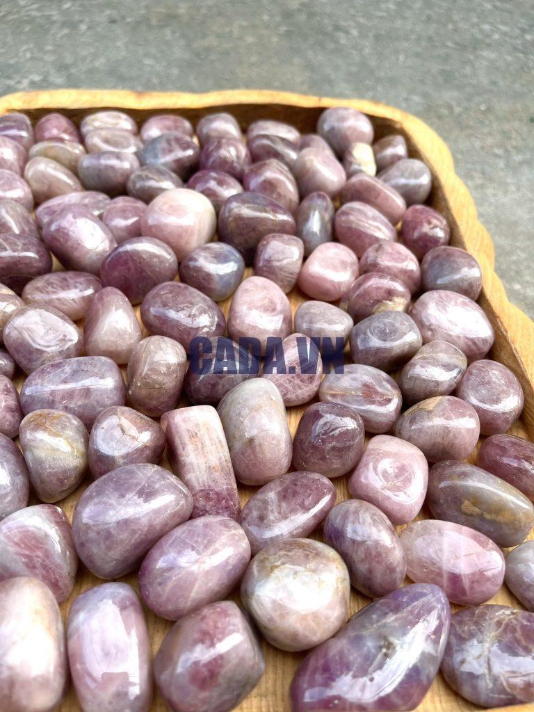 Pink Amethyst Tumbled - Thạch Anh Tím Hồng dạng sỏi | Đá thanh tẩy, sưu tầm