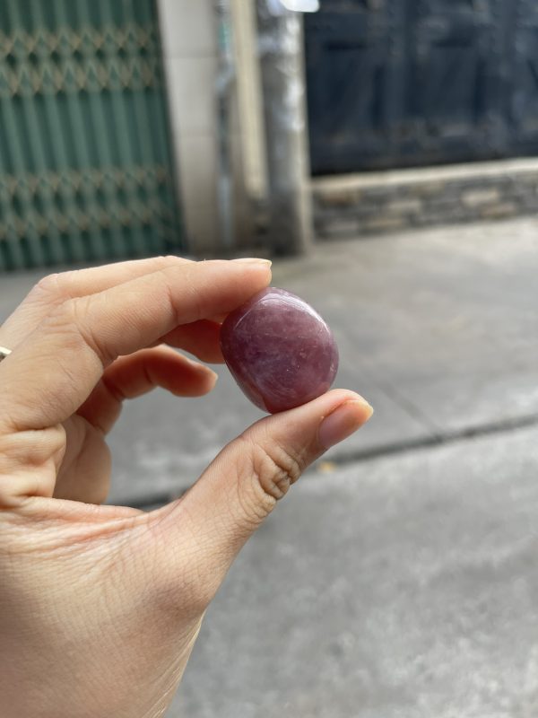 Pink Amethyst Tumbled - Thạch Anh Tím Hồng dạng sỏi | Đá thanh tẩy, sưu tầm