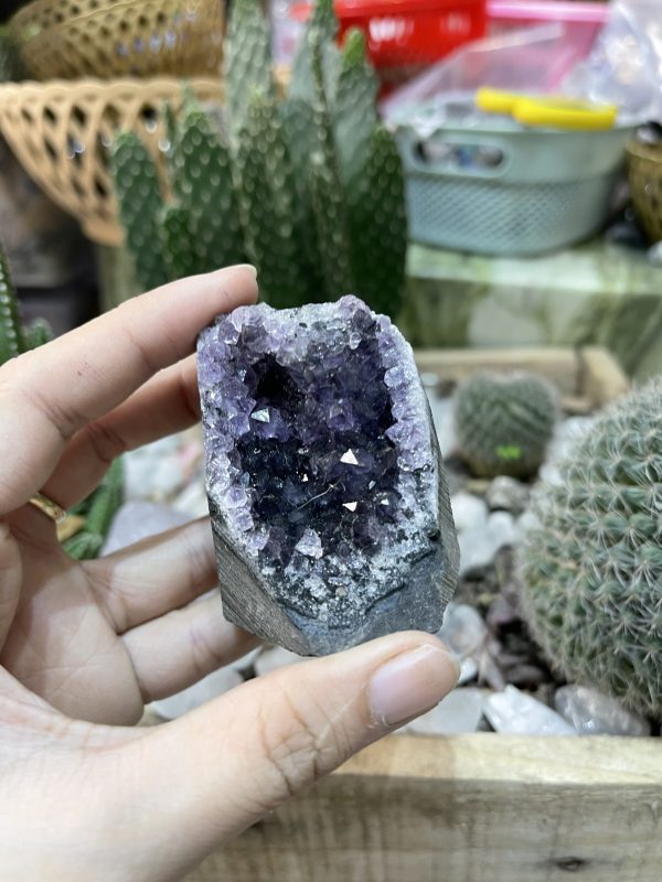 HỐC THẠCH ANH TÍM NHỎ - SMALL AMETHYST GEODE (TV119)