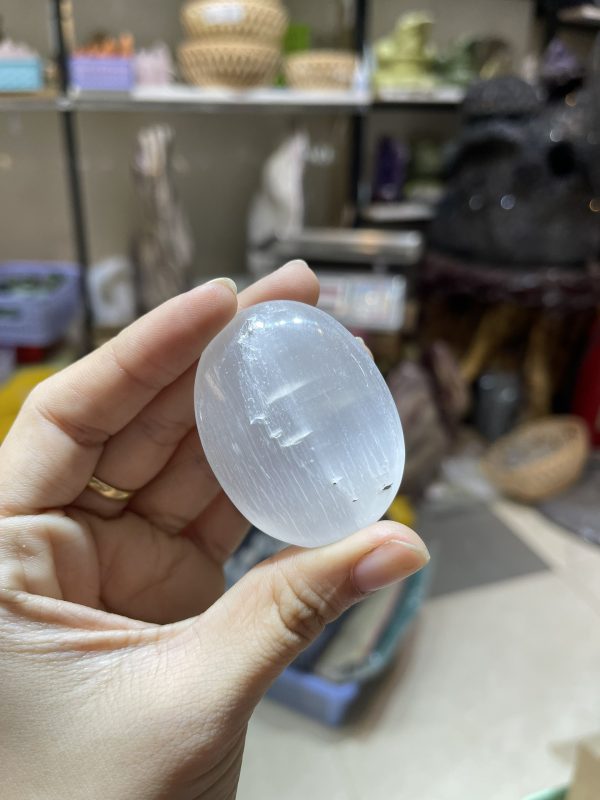 Selenite Palm - Đá Selenite dạng viên