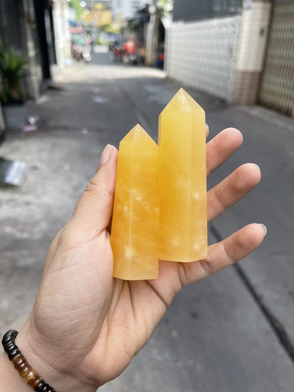 Orange Calcite Point - Trụ đá Calcite | Trụ đá thanh tẩy, tarot, sưu tầm