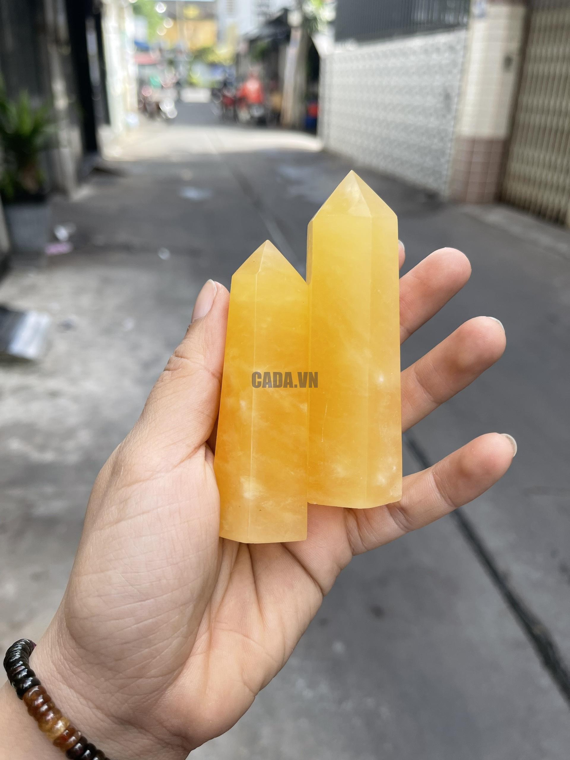 Orange Calcite Point - Trụ đá Calcite | Trụ đá thanh tẩy, tarot, sưu tầm