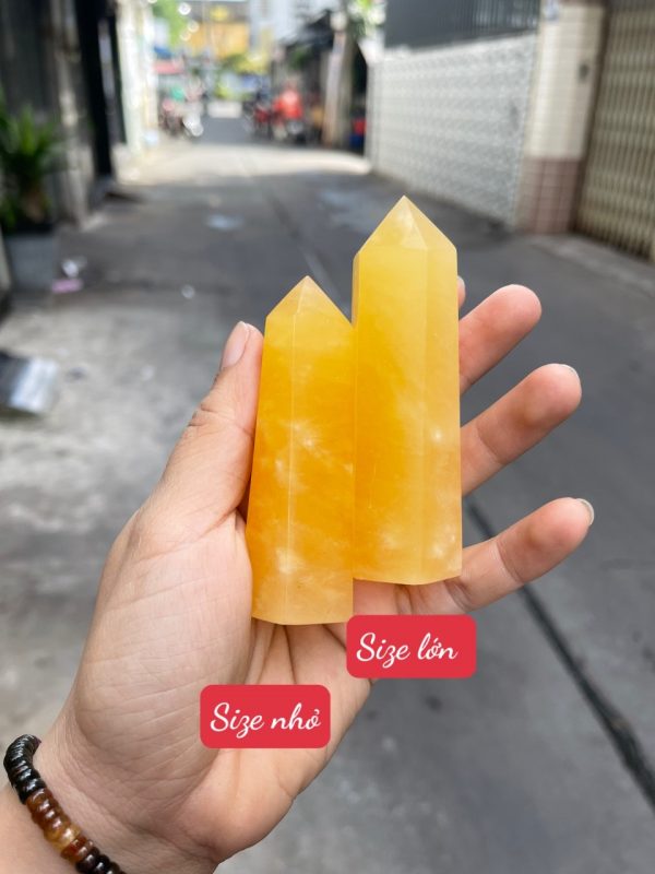 Orange Calcite Point - Trụ đá Calcite | Trụ đá thanh tẩy, tarot, sưu tầm