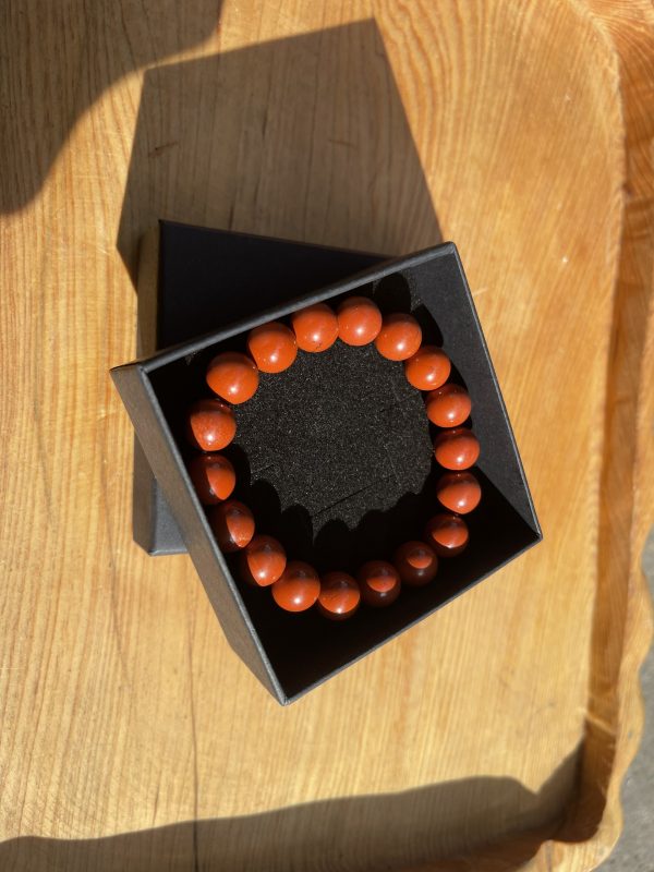 Vòng tay Red Jasper - Ngọc Bích đỏ, Size 8-10mm, loại vòng đơn