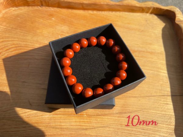 Vòng tay Red Jasper - Ngọc Bích đỏ, Size 8-10mm, loại vòng đơn