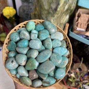 Amazonite Tumbled - Đá thiên hà dạng sỏi