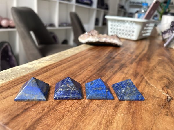 Kim tự tháp Lapis mini - Lapis Pyramid (đá Thiên Thanh) - size 3 cm