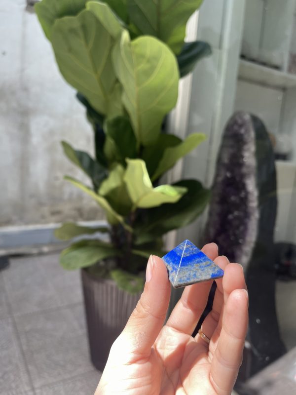 Kim tự tháp Lapis mini - Lapis Pyramid (đá Thiên Thanh) - size 3 cm