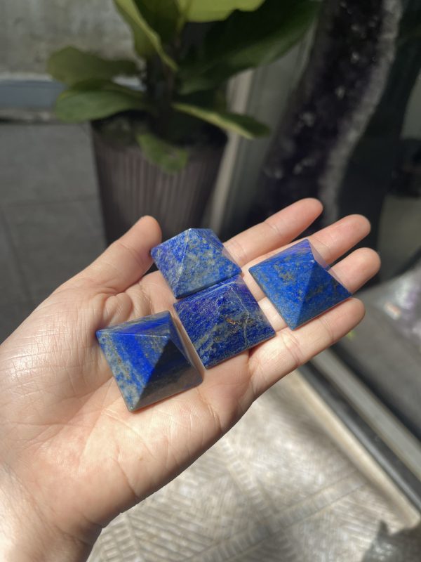 Kim tự tháp Lapis mini - Lapis Pyramid (đá Thiên Thanh) - size 3 cm